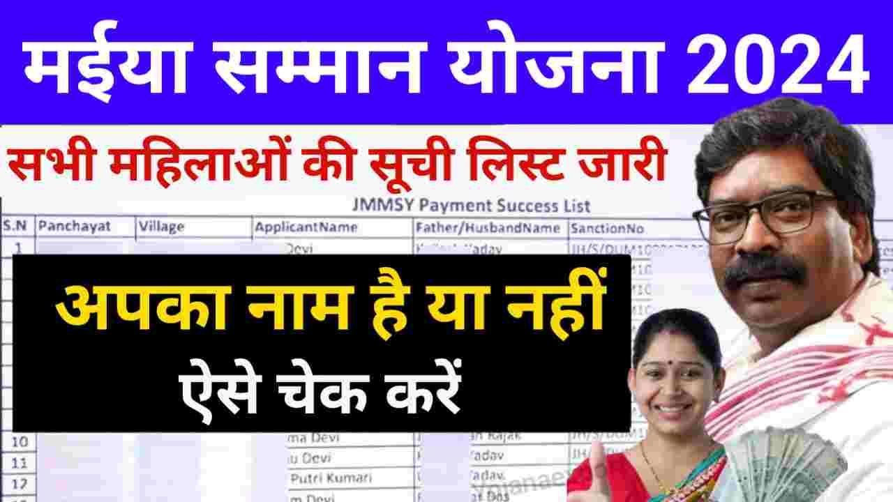 Maiya Samman Yojana Suchi List Kaise Dekhe